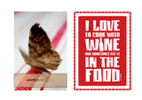 I Love To Cook With Wine - Geschirrtuch