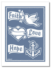 Faith, Love, Hope - Geschirrtuch