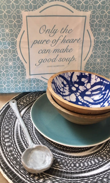 Dinner Napkins "Food Quotes" - Set of 4 Napkins (Stoffservietten)