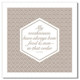 Dinner Napkins "Food Quotes" - Set of 4 Napkins (Stoffservietten)