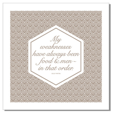 Dinner Napkins "Food Quotes" - Set of 4 Napkins (Stoffservietten)
