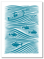 Waves - Geschirrtuch